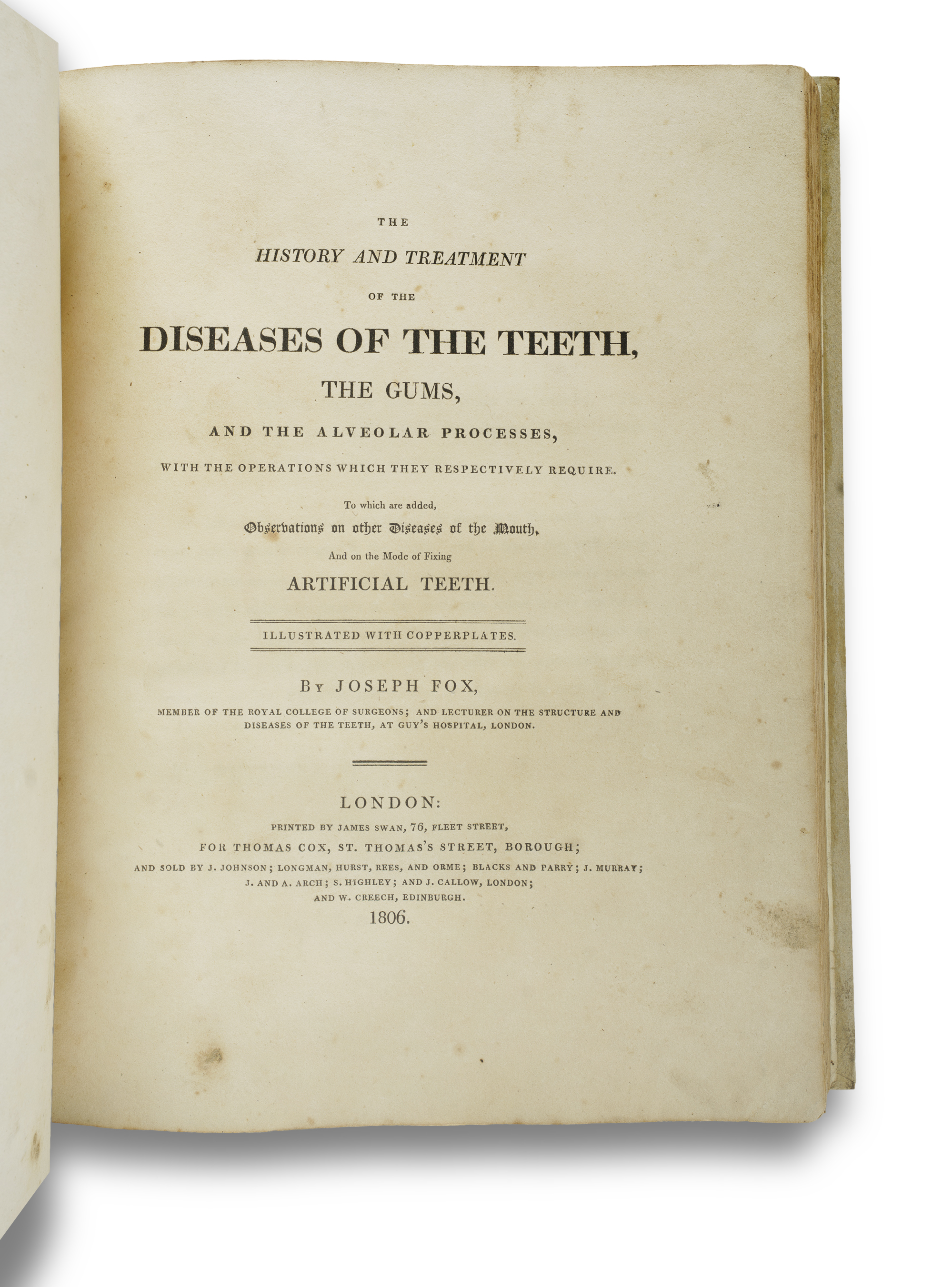 Three Volumes on the History of Teeth: Charles Allen (1687 Reprint) and Jos
